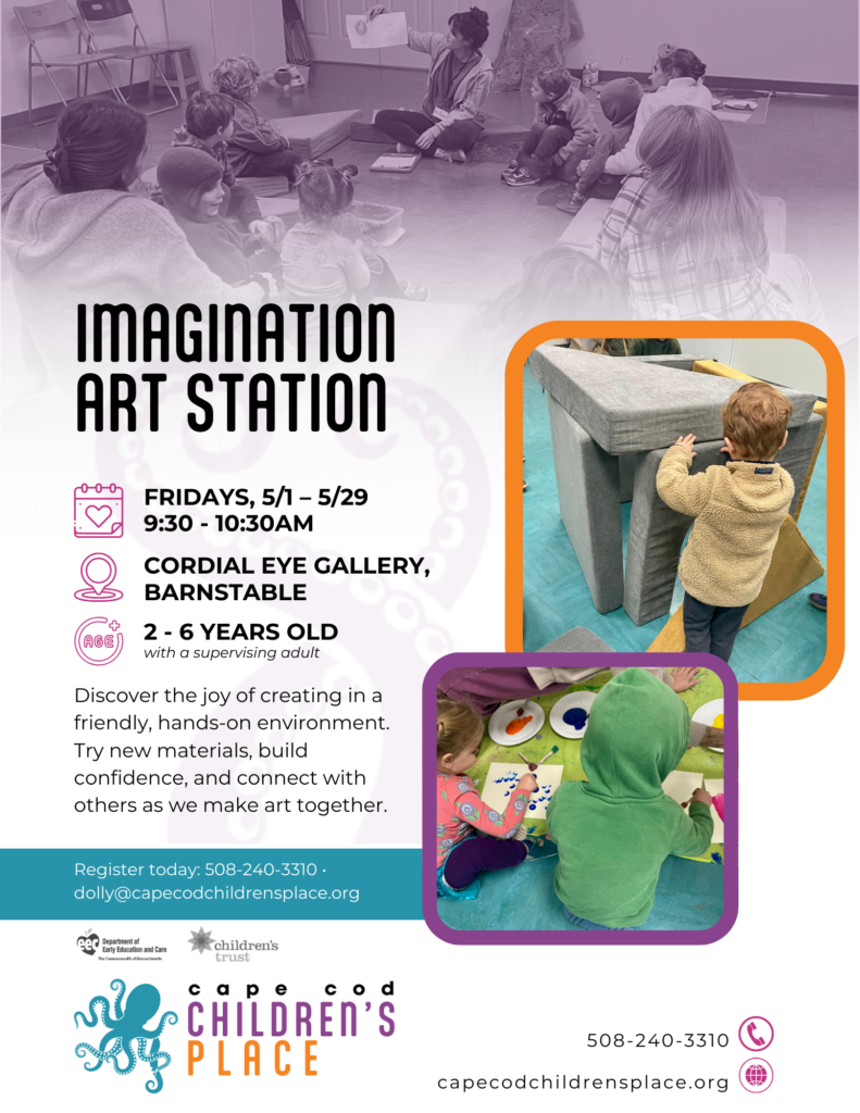Flyer promoting a creative community program for children. Highlights the theme “Creating confidence through creativity & community.” Encourages artistic expression in a hands-on, welcoming environment using diverse materials. Emphasizes building confidence, connection, and personal growth through shared creative experiences.